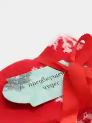 Багровый новогодний подарочный набор: мыло ручной работы, носки