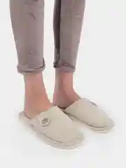 Бежевый тапочки домашние женские
