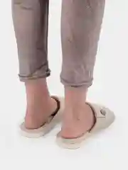 Бежевый тапочки домашние женские
