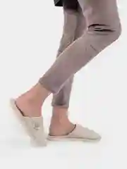 Бежевый тапочки домашние женские