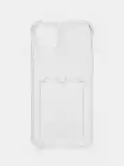 Прозрачный чехол для iPhone 11, 12, 13, 14, 14 Pro, Plus, Pro Max, прозрачный, с карманом для карт