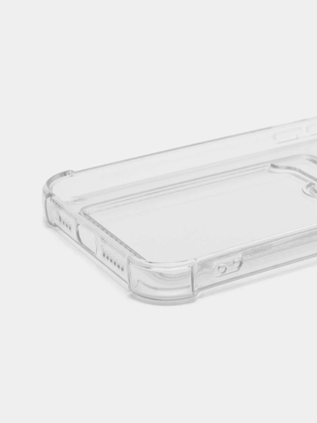 Прозрачный чехол для iPhone 11, 12, 13, 14, 14 Pro, Plus, Pro Max, прозрачный, с карманом для карт
