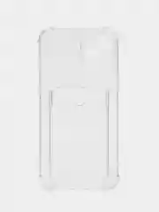 Прозрачный чехол для iPhone 11, 12, 13, 14, 14 Pro, Plus, Pro Max, прозрачный, с карманом для карт