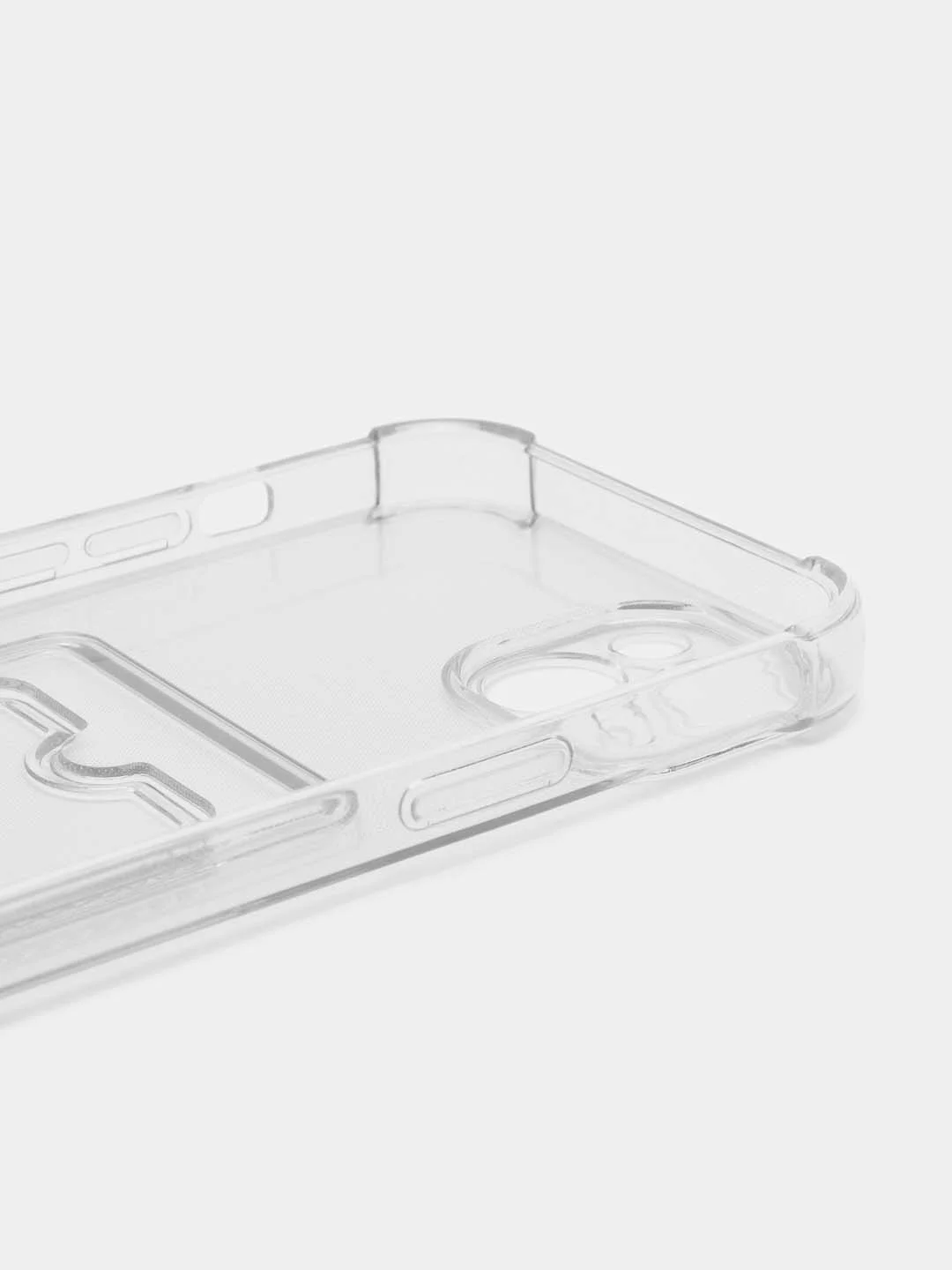 Прозрачный чехол для iPhone 11, 12, 13, 14, 14 Pro, Plus, Pro Max, прозрачный, с карманом для карт