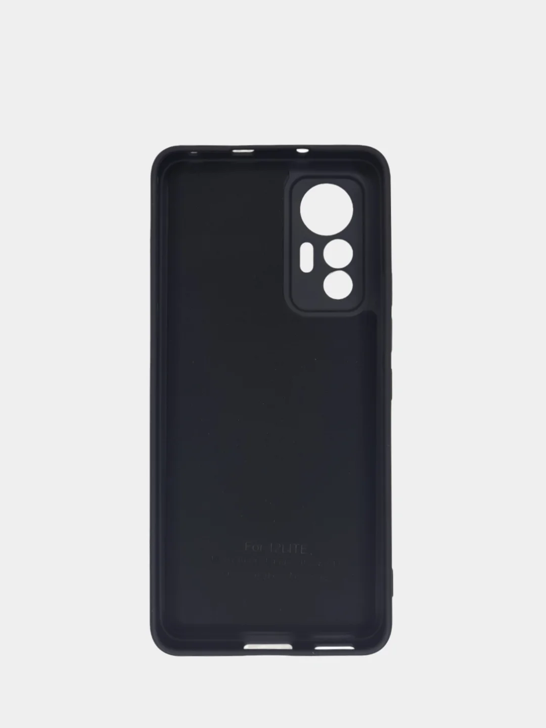 Черный чехол Xiaomi 12 Lite Сяоми 12 Лайт силиконовый закрый низ бархат внутри Silicone Cover