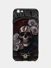 Черный чехол с рисунком для iPhone 5 / 5s / Se / 6 / 6s / 7 / 8 / Se 2020 стеклянная панель