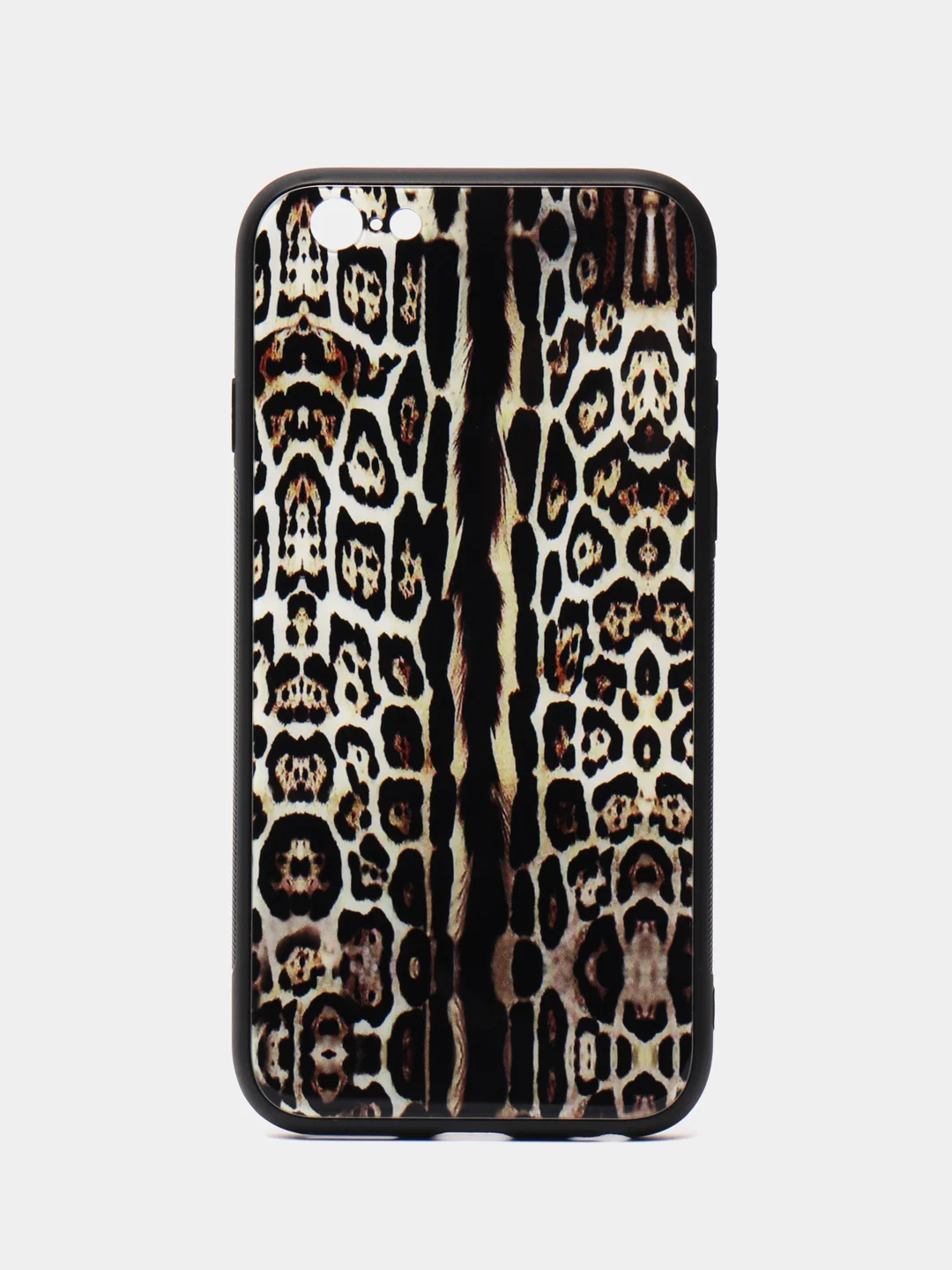 Коричневый чехол с рисунком для iPhone 5 / 5s / Se / 6 / 6s / 7 / 8 / Se 2020 стеклянная панель