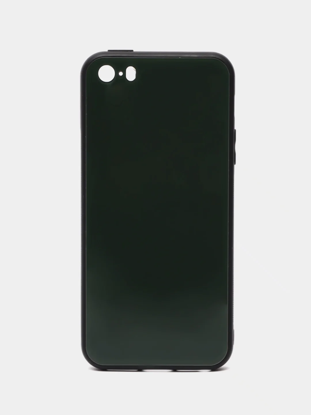Тёмно-зелёный чехол iPhone 6 / 6s / 7 / 8 / X / Xs / 7 Plus / 8 Plus / 5 / 5s / Se стеклянная панель