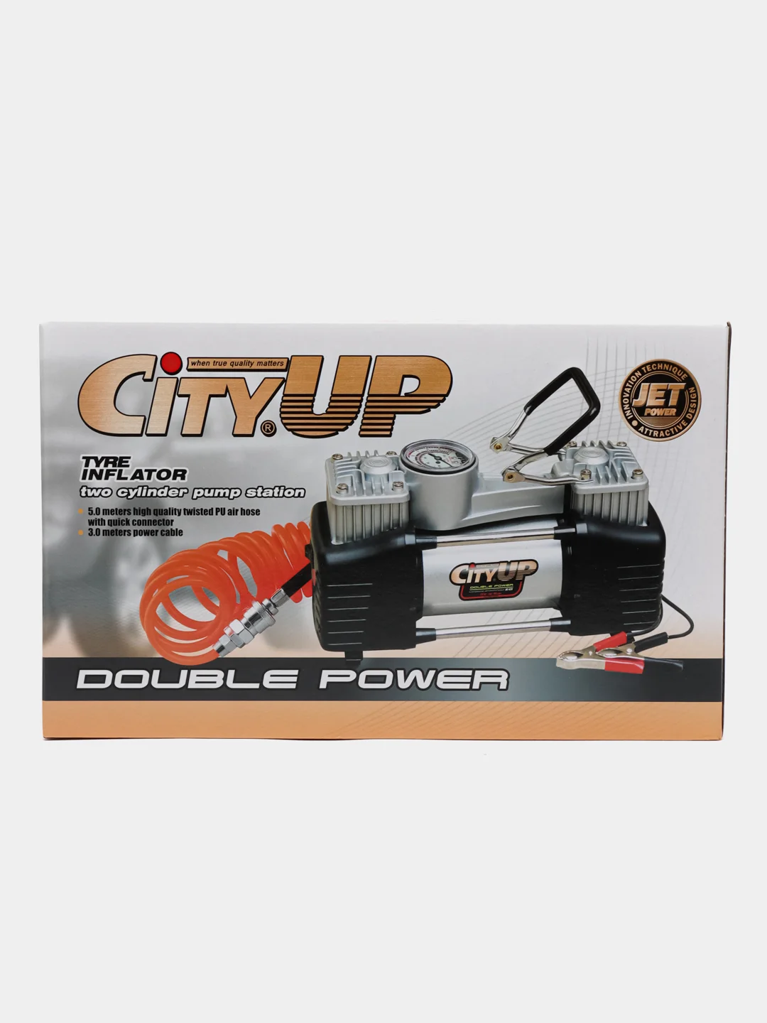 Компрессор автомобильный CityUP AC-620 Double Piston Station, двухпоршневой, 60 л/мин