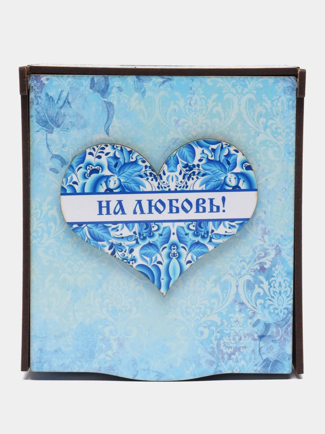 Шкатулочка деревянная, подарочная, для мелочей, под "Гжель" и "Хохлому"