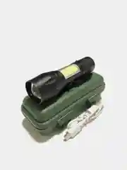 Индиго светодиодный ручной USB фонарик, аккумуляторный, с прищепкой и линзой