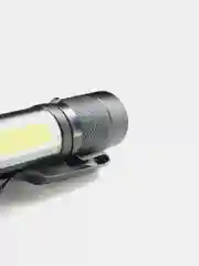 Индиго светодиодный ручной USB фонарик, аккумуляторный, с прищепкой и линзой