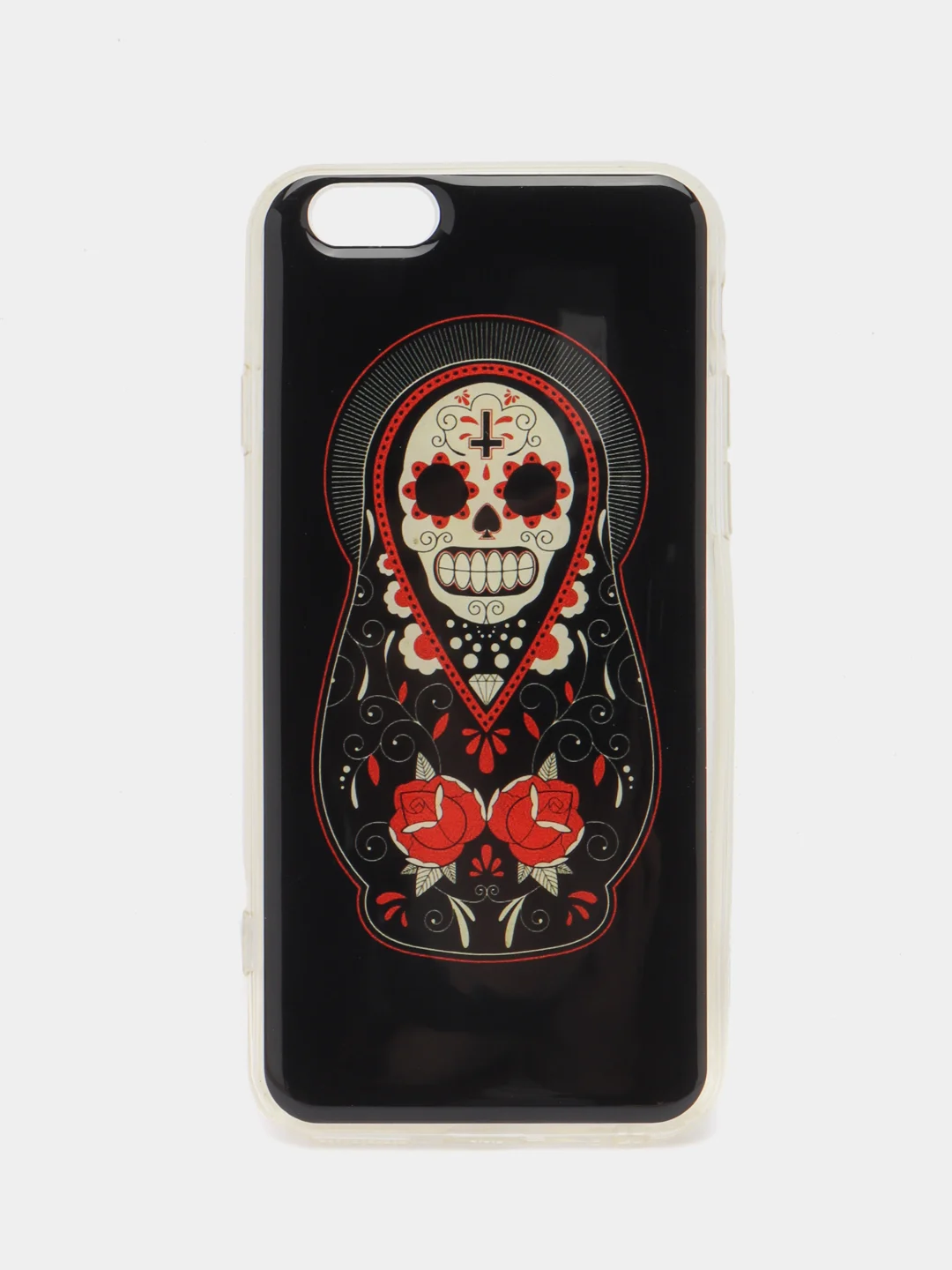 Черный силиконовый чехол iPhone 6 / 6S с рисунком