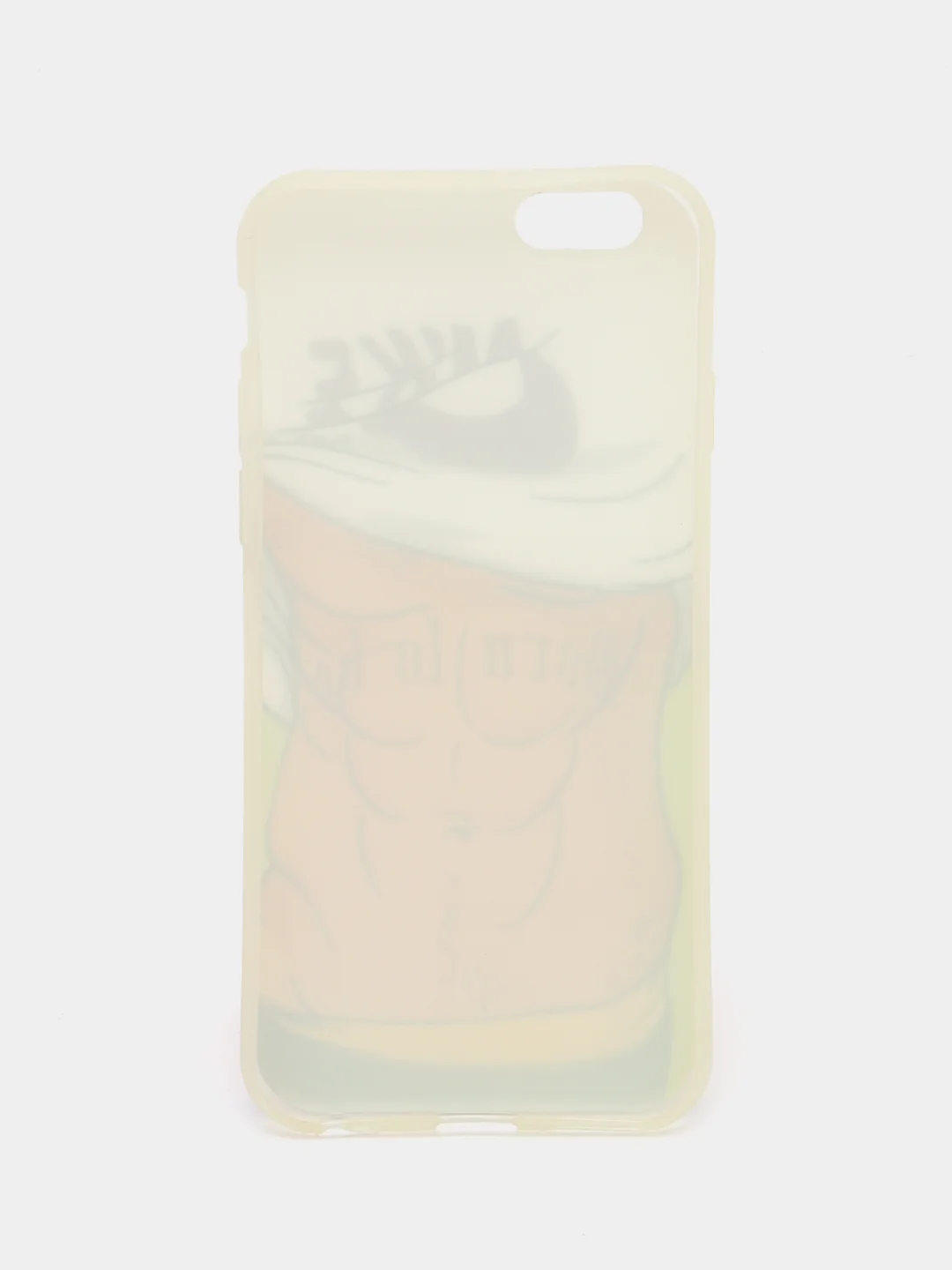 Желтый силиконовый чехол с рисунком на айфон 6 / 6s / X / Xs / 7 Plus / 8 Plus