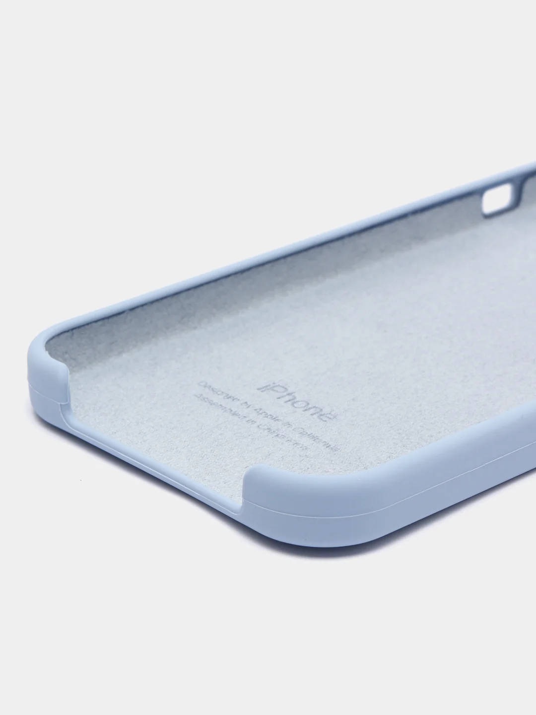 Небесно-голубой чехол iPhone 13, 13 mini, 13 Pro, 13 Pro Max силиконовый Silicone case с открытым низом