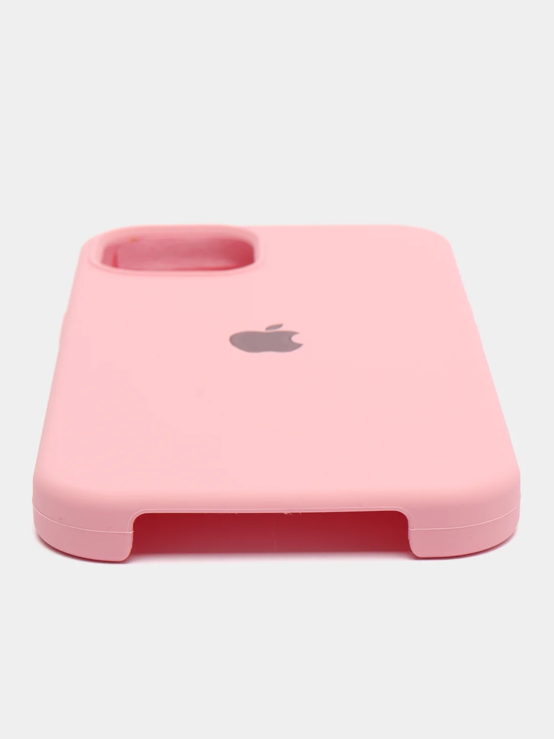Розовый чехол iPhone 13, 13 mini, 13 Pro, 13 Pro Max силиконовый Silicone case с открытым низом