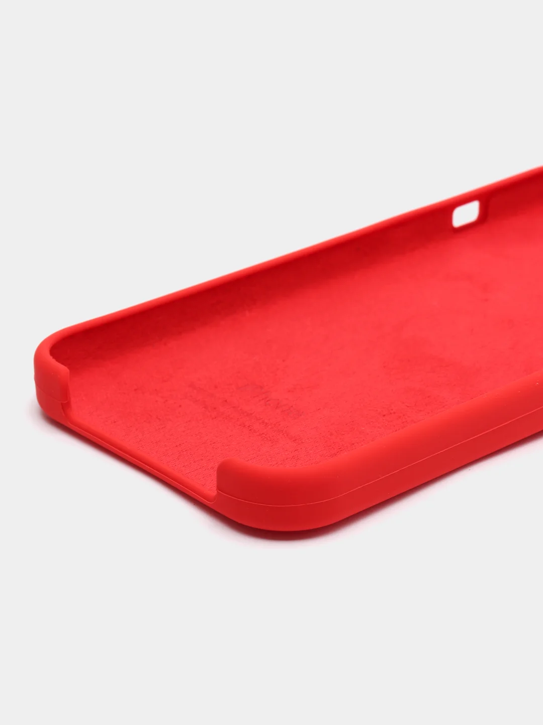 Красный чехол iPhone 13, 13 mini, 13 Pro, 13 Pro Max силиконовый Silicone case с открытым низом