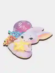 Розовый магнит новогодний деревянный "Счастливого Нового года!"
