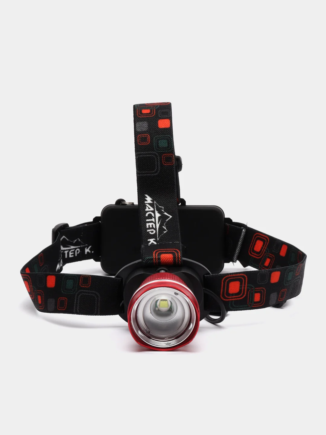 Фонарь налобный аккумуляторный "Мастер К.", 1 led, zoom, 3 режима, 4.5 х 6.5 см