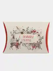 Алый подарочный новогодний набор чайных свечей с тайным посланием. Новогодняя открытка