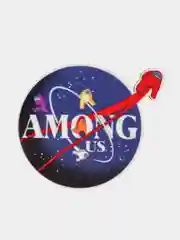 Серый значок на одежду "Among Us", пин на булавке деревянный