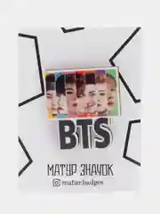 Значок "BTS", пин на булавке деревянный, украшение на одежду