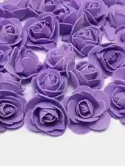 Фиолетовый цветы из фоамирана, фасовка 50 штук