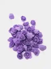Фиолетовый цветы из фоамирана, фасовка 50 штук