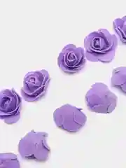 Фиолетовый цветы из фоамирана, фасовка 50 штук