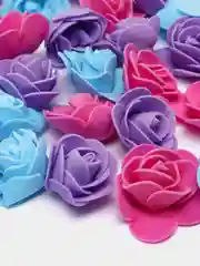 Цветы из фоамирана, 60 штук в упаковке
