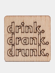 Значок на одежду "drink", пин на булавке деревянный