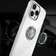 Прозрачный чехол силиконовый для iPhone 11 Pro Max, 7/8 Plus, 12 Pro, S10, с кольцом-держателем