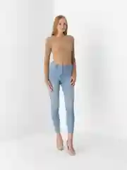 Бежевый топ с длинными рукавами, укороченный