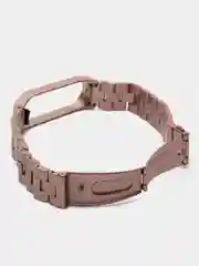 Розовый металлический ремешок для Xiaomi Mi Band 3 и Band 4