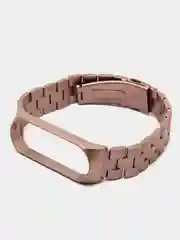 Розовый металлический ремешок для Xiaomi Mi Band 3 и Band 4