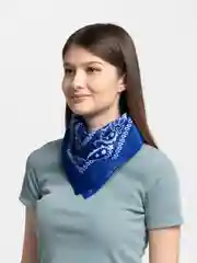Синий бандана с принтом