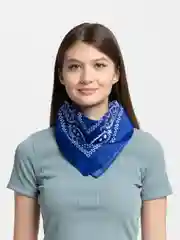 Синий бандана с принтом