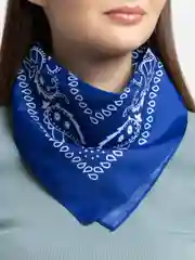 Синий бандана с принтом
