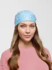 Голубой бандана с принтом