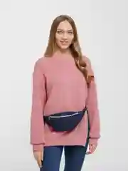 Синий женская поясная сумка-бананка