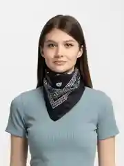Черный бандана с принтом