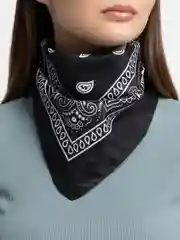 Черный бандана с принтом