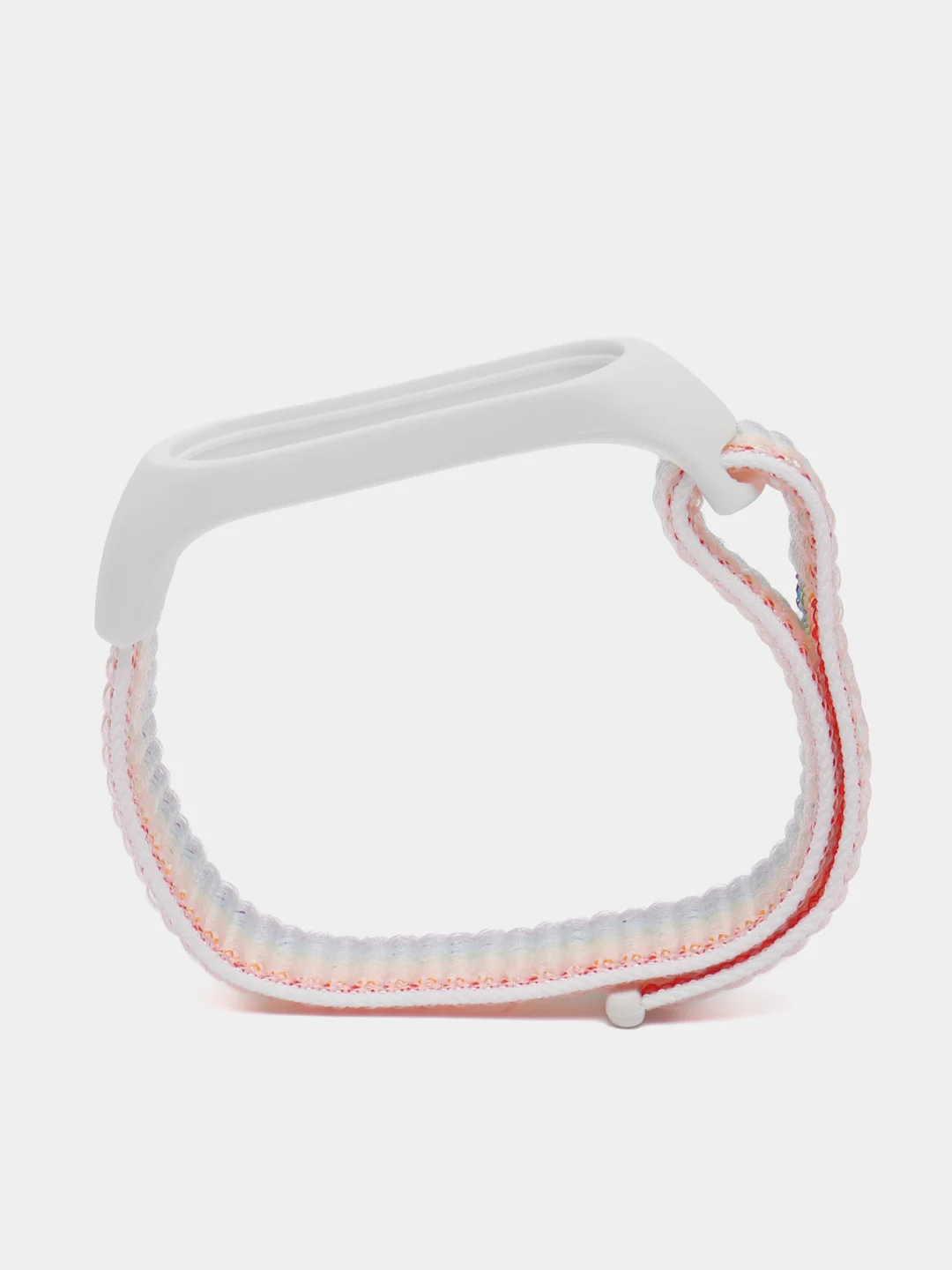 Белый ремешок нейлоновый для фитнес браслетов Xiaomi Mi Band 4/5/6