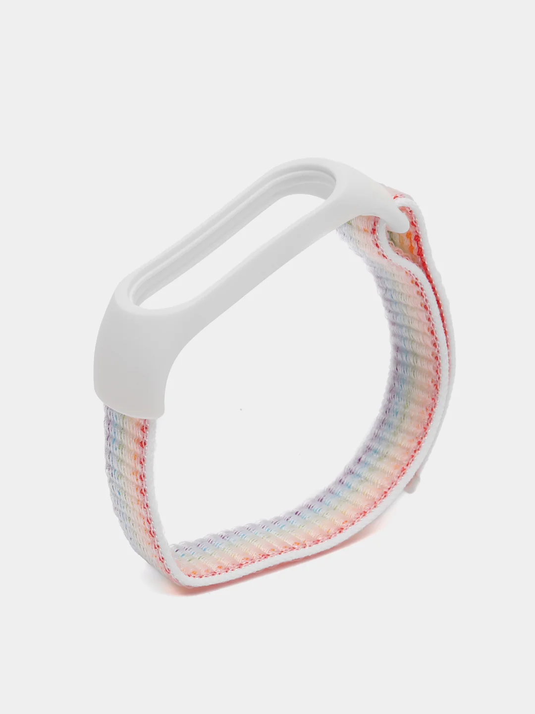 Белый ремешок нейлоновый для фитнес браслетов Xiaomi Mi Band 4/5/6