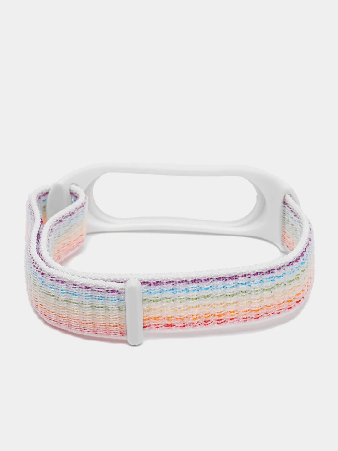 Белый ремешок нейлоновый для фитнес браслетов Xiaomi Mi Band 4/5/6