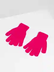 Розовый перчатки вязаные
