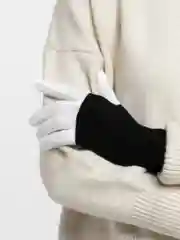 Угольный перчатки вязаные