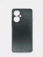 Черный чехол Tecno Camon 19/19 Pro, силиконовый, под карбон