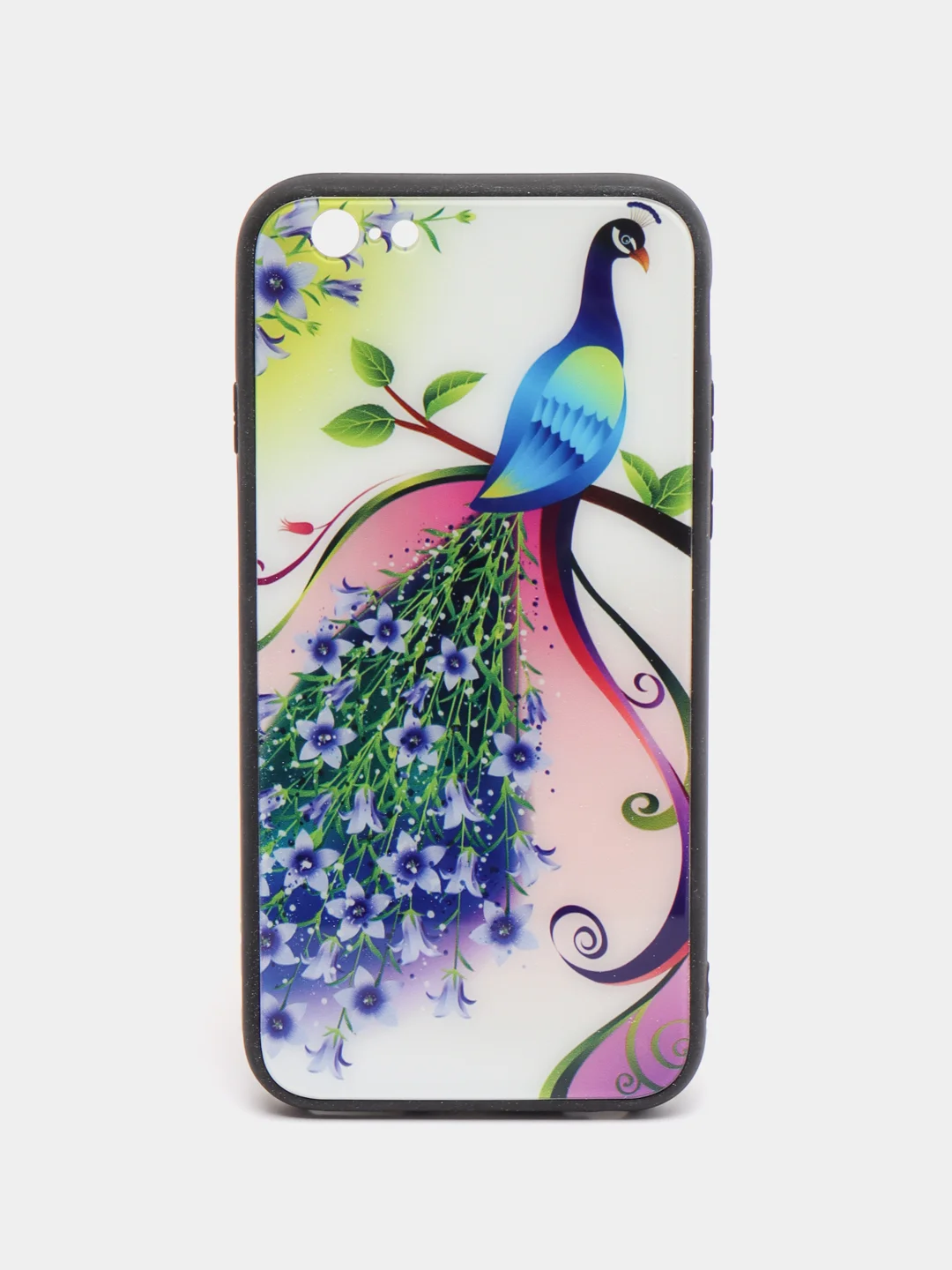 Индиго чехол с рисунком для iPhone 5 / 5s / Se / 6 / 6s / 7 / 8 / Se 2020 стеклянная панель