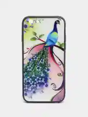 Индиго чехол с рисунком для iPhone 5 / 5s / Se / 6 / 6s / 7 / 8 / Se 2020 стеклянная панель